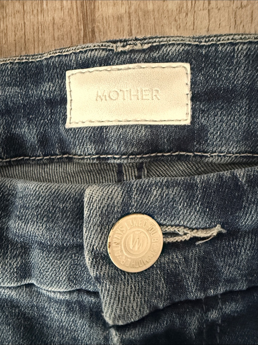 MOTHER The High Waisted Looker Skinny Jeans Blue Wash Size 25 - Picture 2 of 11